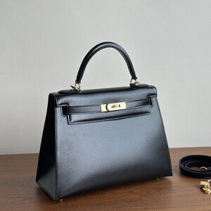Box Calf Leather Style Bag | Medium 25cm